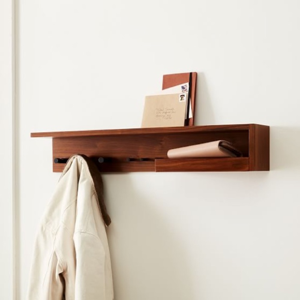 West Elm Bekins All in One Entry Storage, Walnut & Dark Bronze